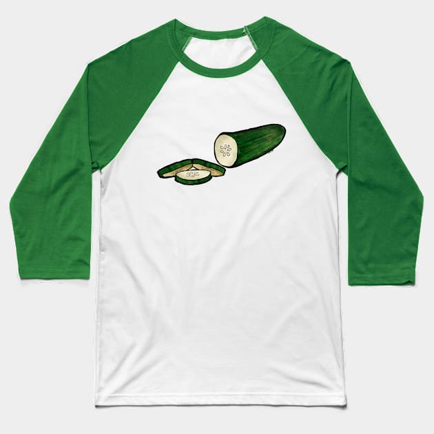 Cucumber Baseball T-Shirt by NoahGinex